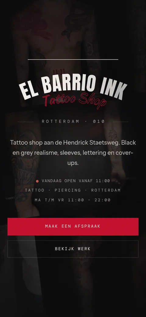 Dezelfde site op een telefoon