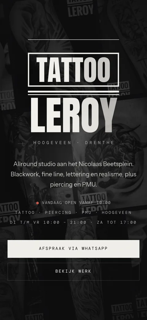 Dezelfde site op een telefoon