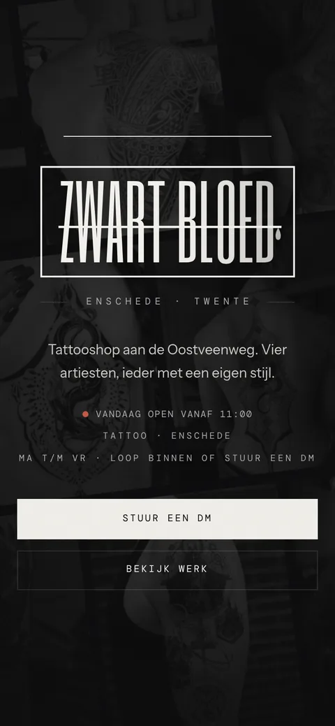 Dezelfde site op een telefoon